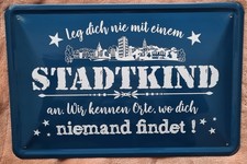 Blechschild, 20 x 30 cm, nie