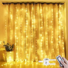 LED Eisregen Lichterkette Vorhang Außen Eiszapfen Weihnachtsdeko 3m x 3m 300 LED
