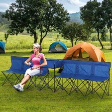 Faltbare Campingbank für 6 Personen mit Kühltasche – Festival- & Eventbereit