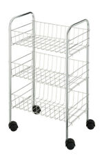 WENKO Rollwagen FLORENZ 3 Etagen Körben Küchen Bad Obst Regal Ablagen Wagen Roll