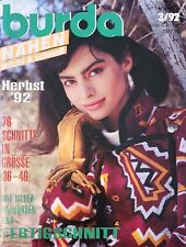 Burda Herbst 3/1992 mit unbenutztem Schnittmusterbogen und Fertigschnitten