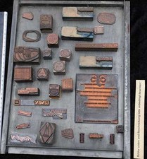 Konvolut Galvanos Klischees Stempel Druckstock Kupfer Reklame Werbung Galvano 27