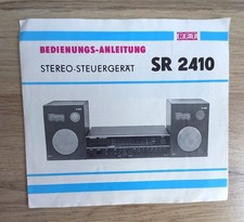 Bedienungs-Anleitung RFT Stereo-Steuergerät SR 2410 + Stromlaufplan