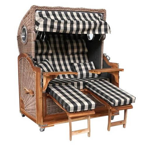 Webavita strandkorb bali teak - strandkorb,