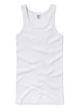 Orig. Bundeswehr Unterhemd T-Shirt  Doppelripp NEU 100% Baumwolle weiss Ärmellos