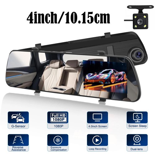 Dashcam 1080p mirror auto - hd,