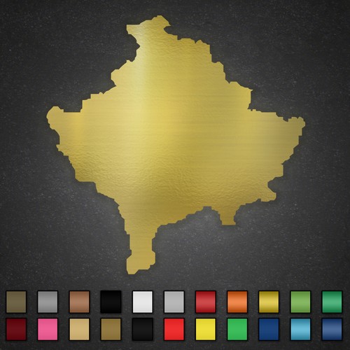 Kosovo aufkleber karte umriss - kosovo,