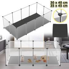 12 Pcs Freigehege Laufstall Kleintiergehege Gittergehege mit Matte Welpenauslauf