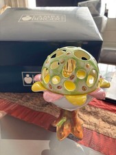 Lampe Berger Limoges Keramik Floral Aromalampe mit Brenner & Kappe, Neu