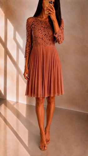 Zara kleid spitze midi - kleid, l
