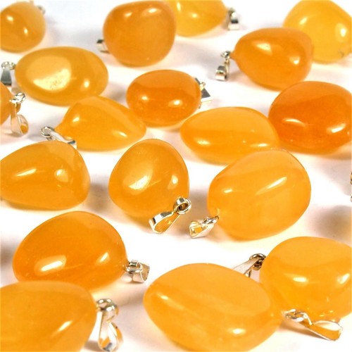Orangencalcit trommelstein - orangencalcit,