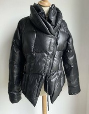 "Rundholz” Daunen Jacke schwarz  Designer Jacke luxus Pur in schwarz 36, S 