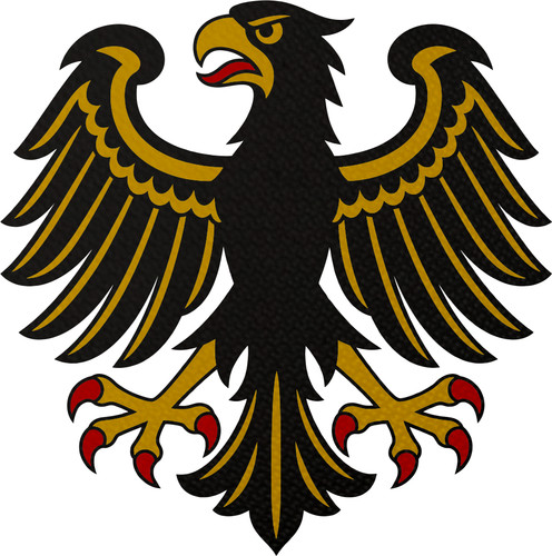 Aufnäher adler schwarz gelb - aufnäher, schwarz-gelb