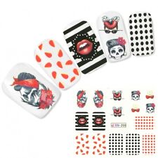 Tattoo Nail Art Totenkopf Rockabilly Lippen