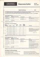 GRUNDIG - RC 450 Studio 1500 - Reparaturhelfer Prüfvorschrift - B3479