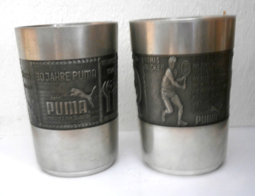 Zwei puma zinnbecher - zwei,