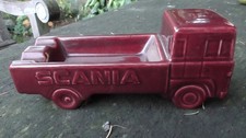 SCANIA  Aschenbecher Modellauto LKW Majolika alte Werbung Reklame Werbeartikel