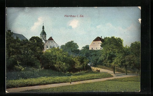 Nerchau postcard town - nerchau/sa.,, postcard,