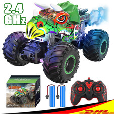 Monstertruck Ferngesteuertes Auto Dinosaurier Spielzeug mit Sprühnebel Musik LED