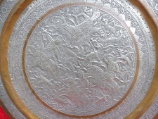 Schöner alter metallteller - schöner,alter,