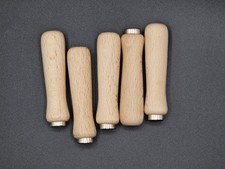 5x Feilenheft mit Zwinge aus Holz 80 mm  Holzgriff