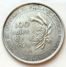 100 Soles 1973 Peru Auf 100 Jahre Japan Peru Beziehung Silber Münze Km#261