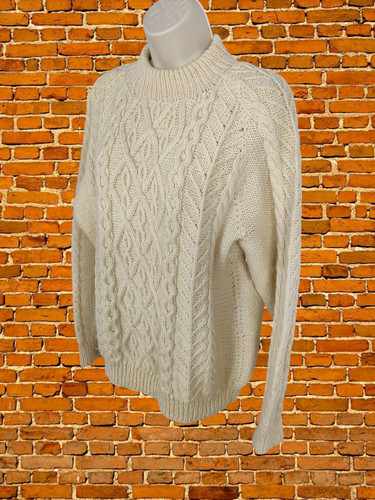 Vintage cremefarbener pullover - cremefarbener,