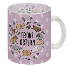 Frohe Ostern Glas Tasse