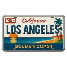 Los Angeles  USA Nummernschild