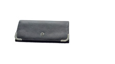 Aigner Leder Damen Geldbörse schwarz mit chromecken NEU