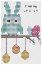 Ostern Eule Kreuzstich Kartenset Oder Muster - Von Florashell