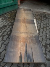 Z4 Mooreiche 242x77x7 Tisch Platte Rustikal Bohle Brett Bog Oak Baumkante UNIKAT