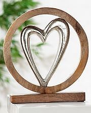 Natur Deko Holz Herz auf