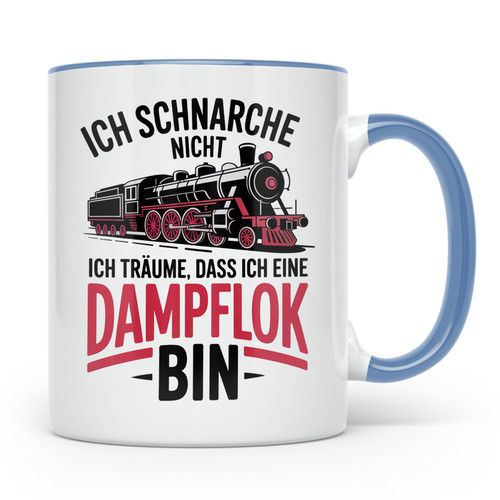 Dampflok tasse ich schnarche - tasse,