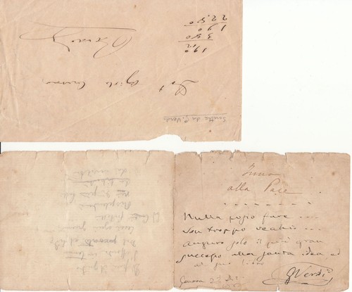 Autograph verdi brief mit - autograph,