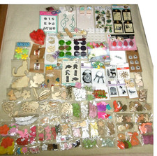 XXL Bastelpaket Material Konvolut Kreativ Set Stempel Sticker Stanzen