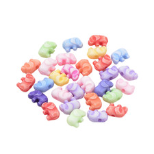 50x Acrylperlen Elefant 9x6mm