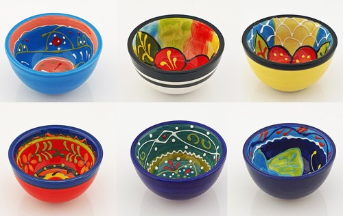 6er set mediterrane keramik - 6er-set,