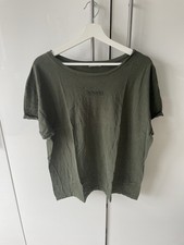 Zara Damen T Shirt Olivgrün