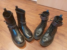 Schöne schwarze Stiefeletten Gr. 40 (2 Stück)