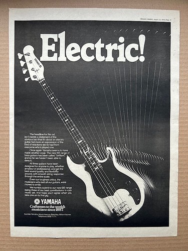 Yamaha base guitar poster - yamaha,