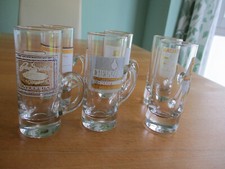 6 kleine Schnapsgläser, Likörgläser mit Henkel aus Portugal Höhe 9 cm Ø 3,5 cm