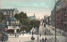 AK Hannover Georgstr. Café Kröpke Hotel-Rest. Rheinischer Hof, 1908 (Nr. 1062)