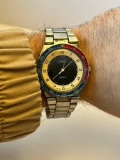 Slava „Pepsi“ UdSSR – russische Quarzuhr mit drehbarer Lünette, Herrenuhr