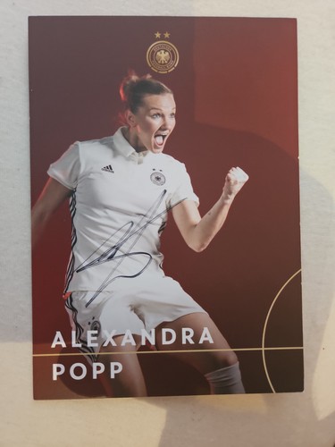 Alexandra popp autogrammkarte - popp,