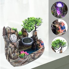 Zimmerbrunnen Tischbrunnen Beleuchtung LED Brunnen Feng Shui Zerst?ubung Deko