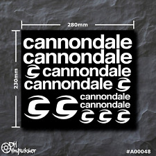 Cannondale Sticker Weiß | Aufklebersatz Set Fahrrad eBike BMX MTB Rahmen
