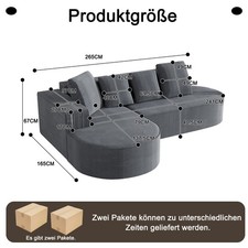 L-Form Sofa Couch Modulare