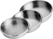 3er Set Backblech | Rundblech