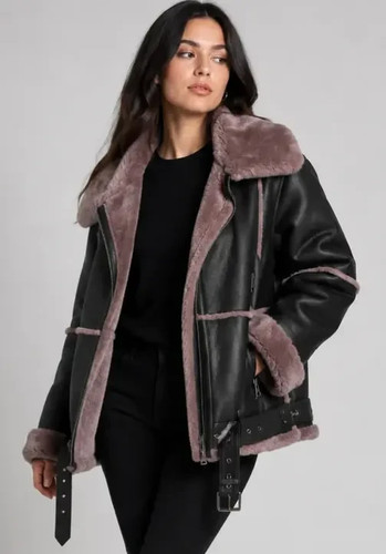Oversized damen lammfell - damen,